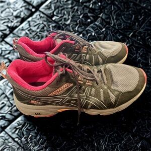 ASICS Gel-Venture 8 Women’s Size 9 (Wide fit) Orange Pink Grey Black